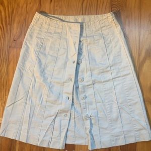 Beige button down skirt